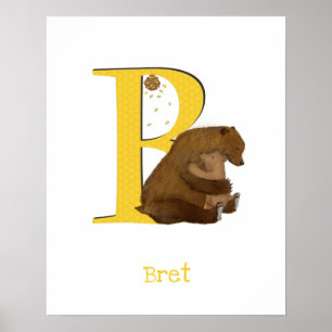 Animal ABC B es para la impresión de oso