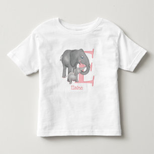Animal ABC E es para camiseta de elefante