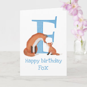 Animal ABC F es para la tarjeta de cumpleaños de z