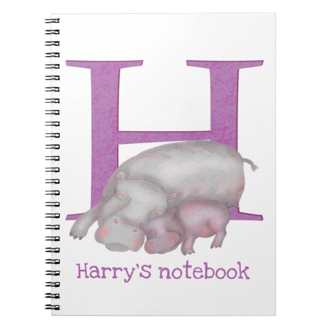Animal ABC H es un cuaderno de Hippo (Frente)
