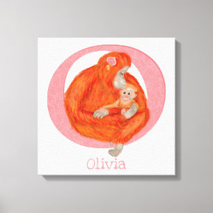 Animal ABC O es para la impresión de lienzo en ora