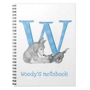 Animal ABC W es para un cuaderno de lobos