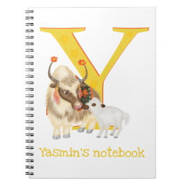 Animal ABC Y es para un cuaderno de yak