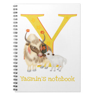 Animal ABC Y es para un cuaderno de yak