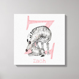 Animal ABC Z es para la impresión de lienzo de ceb