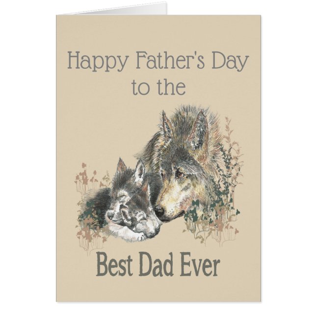 Animal acuarela del mejor papá del día del padre (Frente)