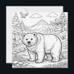 Animal Bear Black White Coloring Page<br><div class="desc">Animal Coloring Page,  Bear Coloring Page,  Cute Black and White Bear in a Forest Coloring Page, </div>