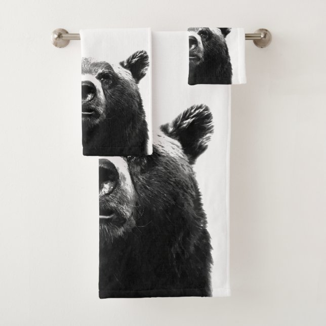 Animal blanco y negro del arbolado del oso (In situ)