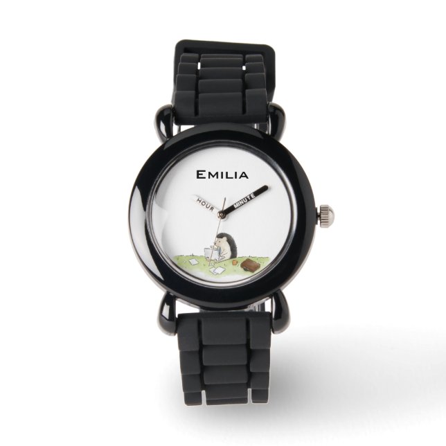 Animal de barrio con reloj de color (Anverso)