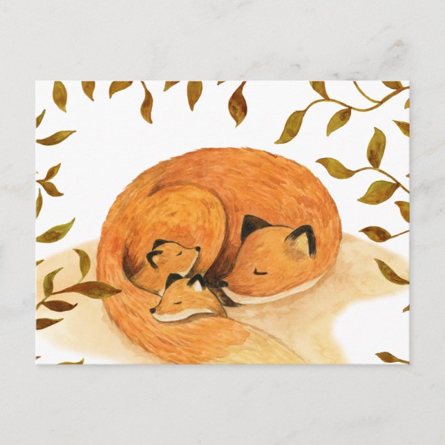 animal del bosque zorro del bosque Postal (Anverso)