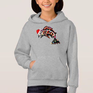 Animal espiritual Haida Salmon con luces Navidades