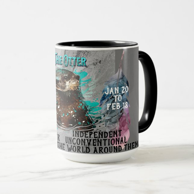 "Animal Espiritual" Taza de Café Nutria Ene - Feb (Anverso derecho)
