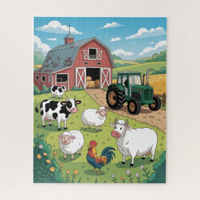 Animal life on the Farm Puzzle (Vertical)