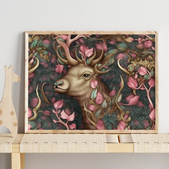 Animal oculto rosa del ciervo forestal | Impresión (Subido por el creador)