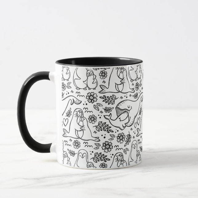 Animales Abrazo Taza de Amor (Izquierda)