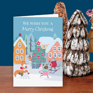 Animales adorables del bosque en Navidad Merry Chr
