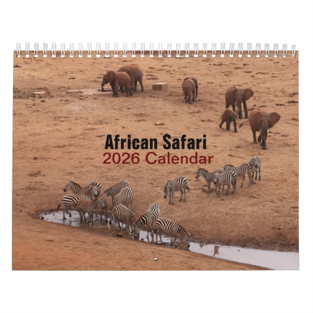 Animales Africanos Calendario 2026 (Tapa)