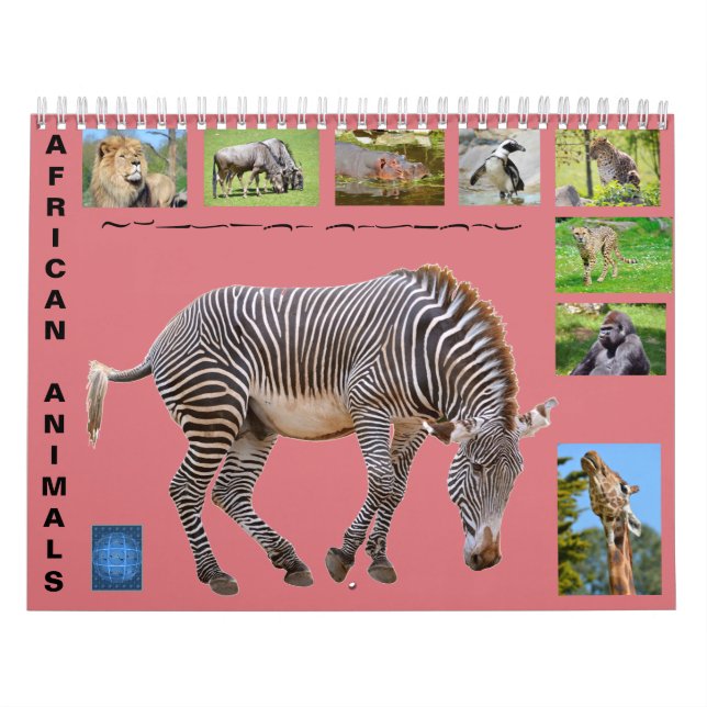 Animales africanos calendario de 12 meses (Tapa)