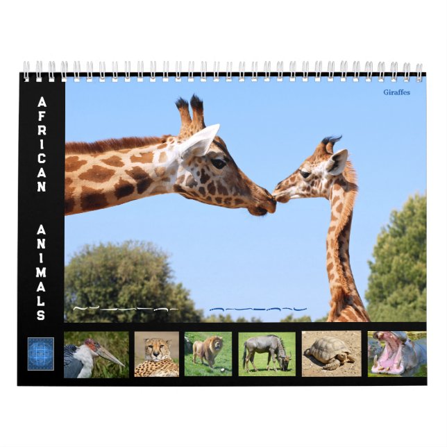 Animales africanos calendario de 12 meses (Tapa)