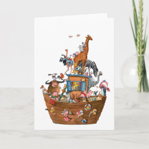 Animales Arca de Noah - Tarjeta de felicitación