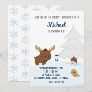 Animales árticos, Invitación de cumpleaños a los a