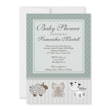 Animales Bebés para Invitación de Baby Shower