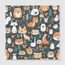 Animales bonitos diseño de decoración verde