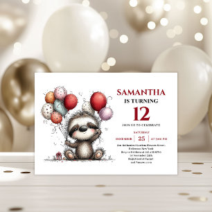Animales caprichosos chic perezoso invitación de c