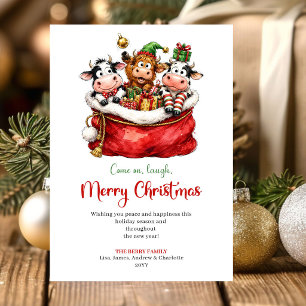 Animales Caprichosos de Moda Feliz Navidad
