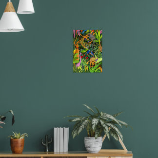 Animales caprichosos del bosque arte