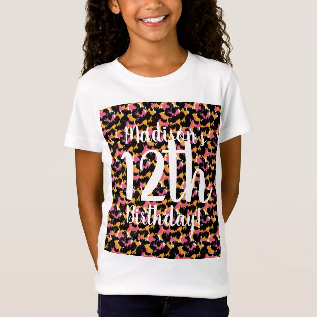 Animales Cheetah Imprimir Camisetas de cumpleaños  (Anverso)