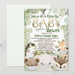 Animales Con Máscara Invitación de Cumpleaños de B
