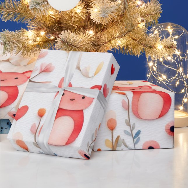 Animales cortos adorables Papel de envolvimiento (Vacaciones)