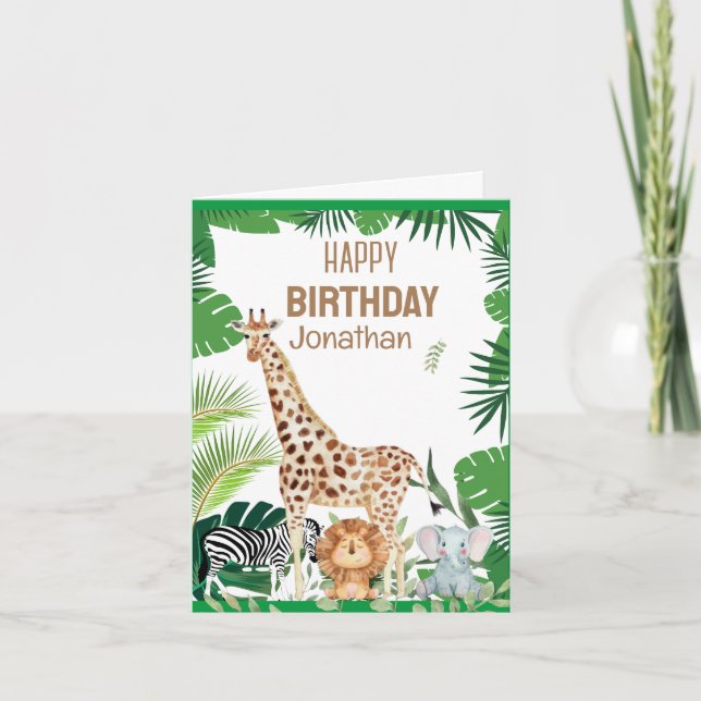Animales cortos en la jungla cumpleaños de la jira (Anverso)