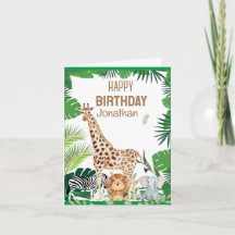 Animales cortos en la jungla cumpleaños de la jira