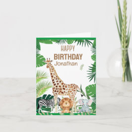 Animales cortos en la jungla cumpleaños de la jira
