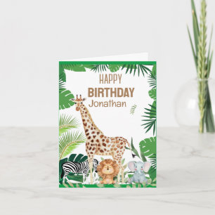 Animales cortos en la jungla cumpleaños de la jira