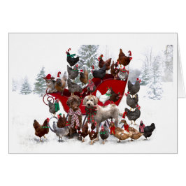 ANIMALES DE BARNYARD CON TARJETA DE NAVIDADES LIGE