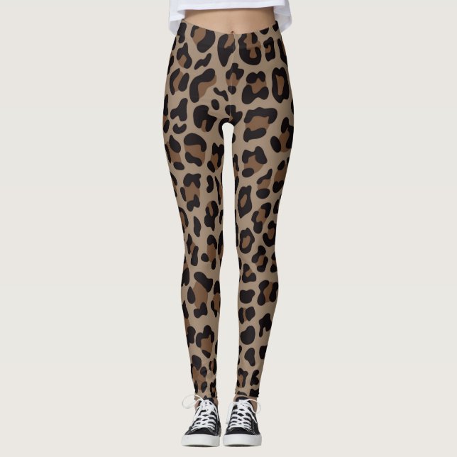 Animales de chocolate imprimen leggings femeninas (Anverso)
