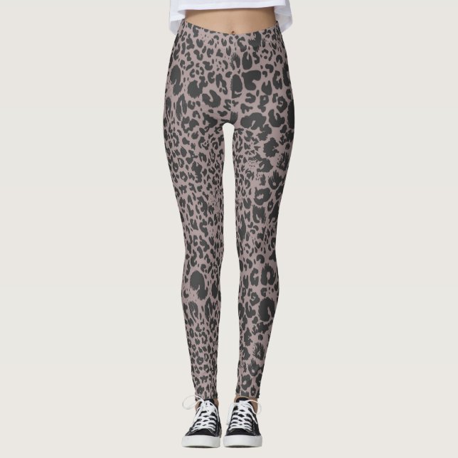 Animales de chocolate malta imprimen leggings feme (Anverso)