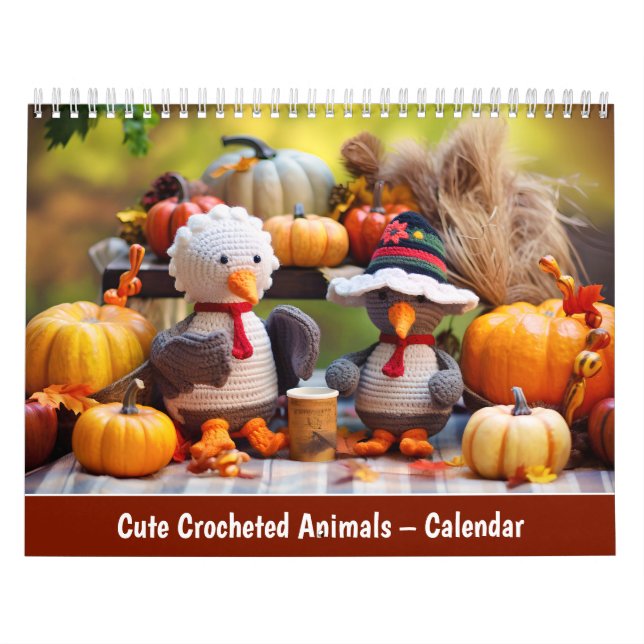 Animales de ganchillo adorables – Calendario (Tapa)