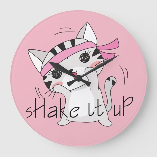 Animales de gato curados que trabajan el reloj (Anverso)