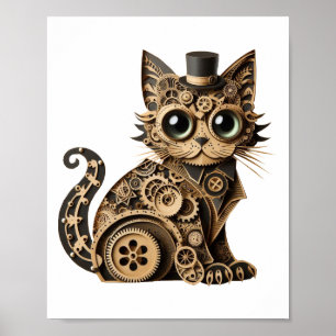 Animales de gato de vapor papel artesanal arte