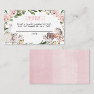 Animales de granja chica tarjetas para el pañal pa