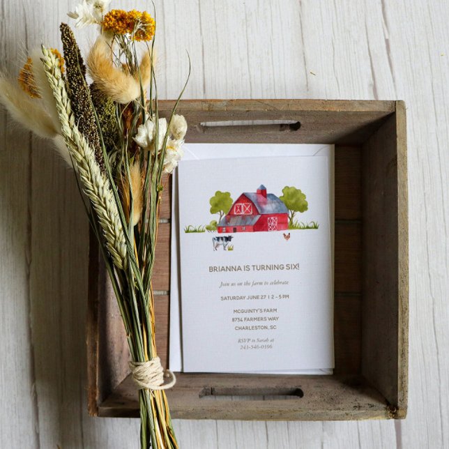 Animales de granja Invitación a la celebración del (Subido por el creador)