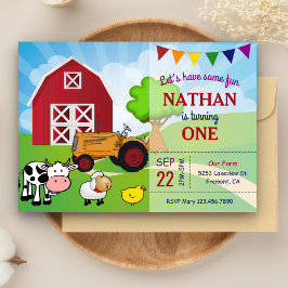 Animales de granja | Invitación de cumpleaños en e