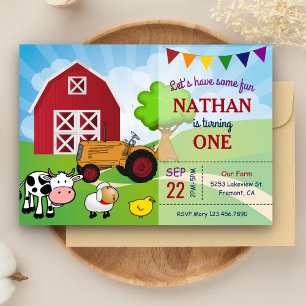 Animales de granja   Invitación de cumpleaños en e