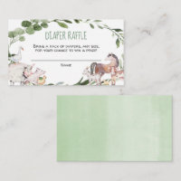 Animales de granja tarjetas de raffre de pañales p