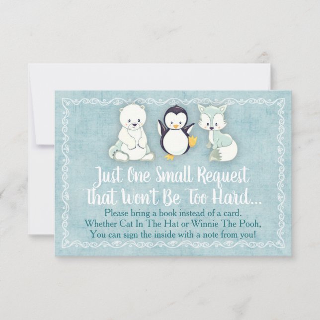 Animales de Invierno Baby Shower Trae Una Tarjeta  (Anverso)