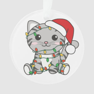 Animales de invierno de gatos Navidades ornamentos